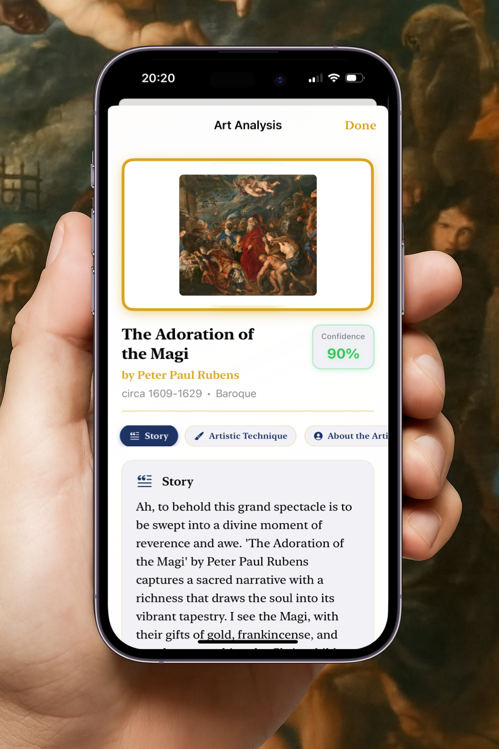 Get artwork identification result