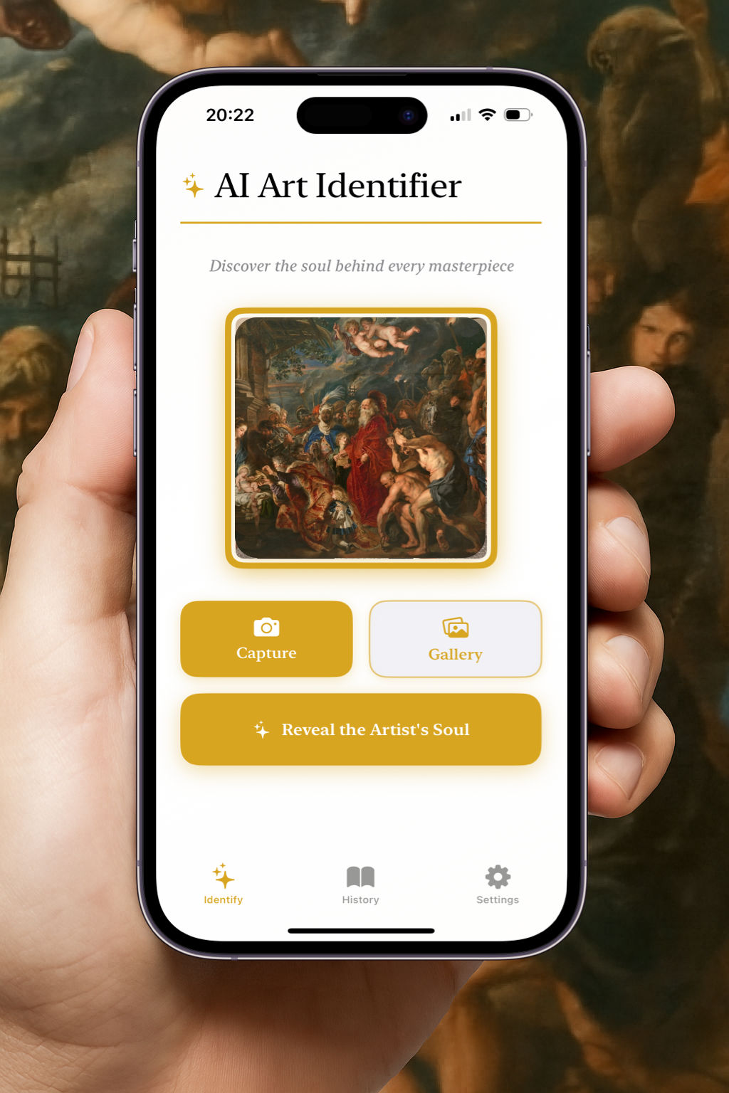 Taking a photo of an artwork